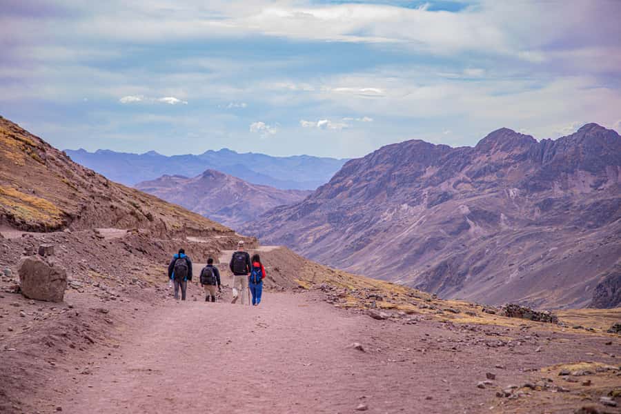 08am Departure Rainbow Mountain Tour: Late Morning Tour - The walk back plus lunch: resetting your body after the climb