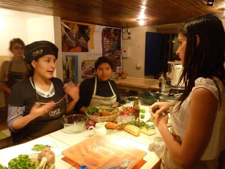 Cusco: 3-Hour Peruvian Cooking Class - ChocoMuseo kitchen setup, tools, and how the small group helps