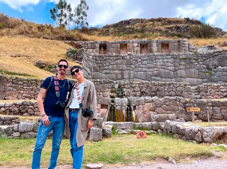 Cusco: Open-Top Bus City Tour - First Big Views: San Cristobal Temple and the Colcampata Inca Wall