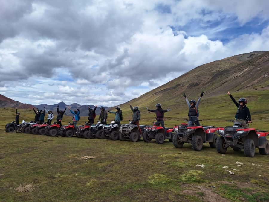 Cusco: Rainbow Mountain In Quad Bikes /walk 5 minutes/+meals - ATV base setup: safety gear, oxygen, and a quick practice