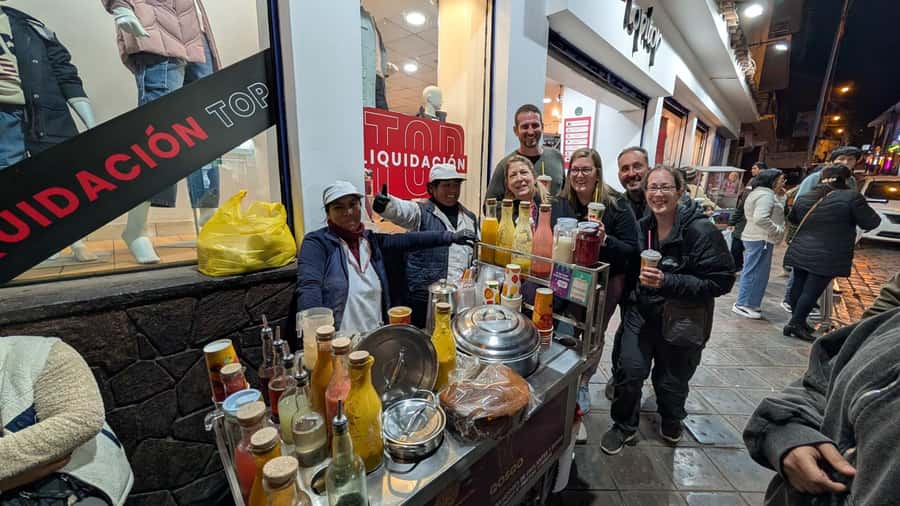 Cusco street food tour - Cusco at Night, Food in Hand