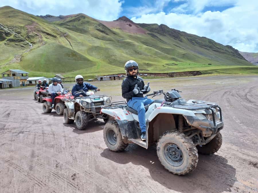 From cusco: Rainbow Mountain ATV Tour with meals - The ATV base: safety briefing, practice, then you’re off