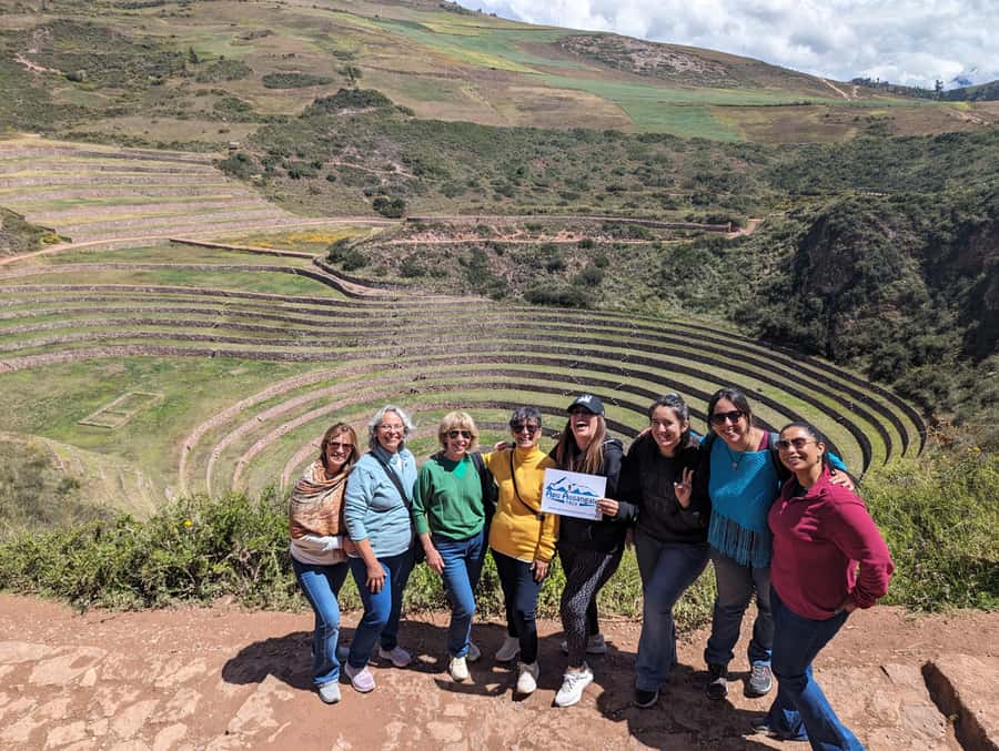 From Ollantaytambo:Moray, Salt Mines, Chinchero end in Cusco - Chinchero textile weaving center: patterns you can actually see