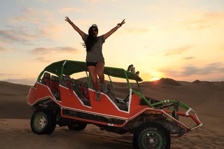 From Paracas: Mini Buggy Tour & Sandboarding at Oasis - Sand cart ride plus sandboarding practice, the real deal