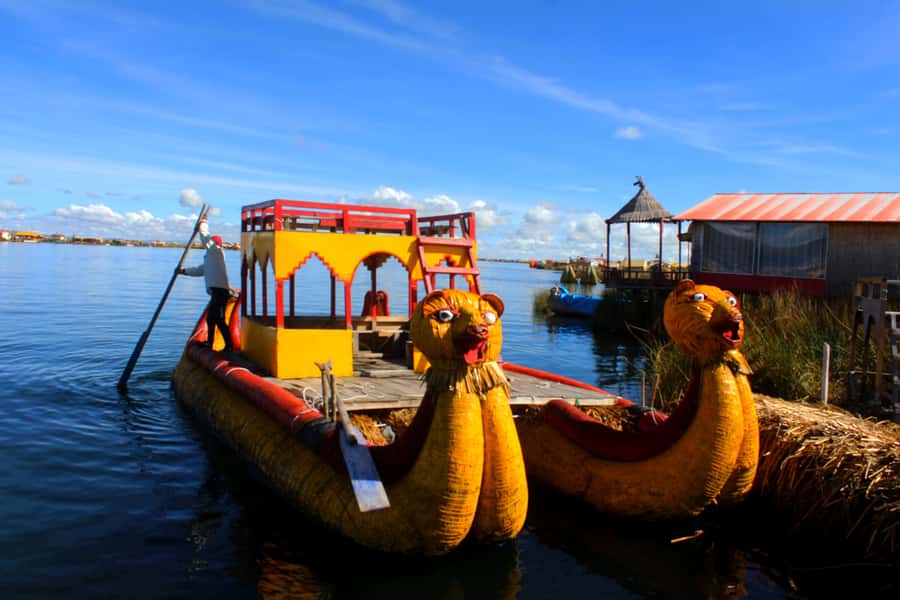 From Puno: Uros floating islands half Day tour - Meeting the Uros community: what you learn on the visit