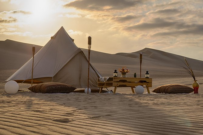 Glamping in Huacachina Desert - Dinner with a private chef, wine per couple, and real grill comfort