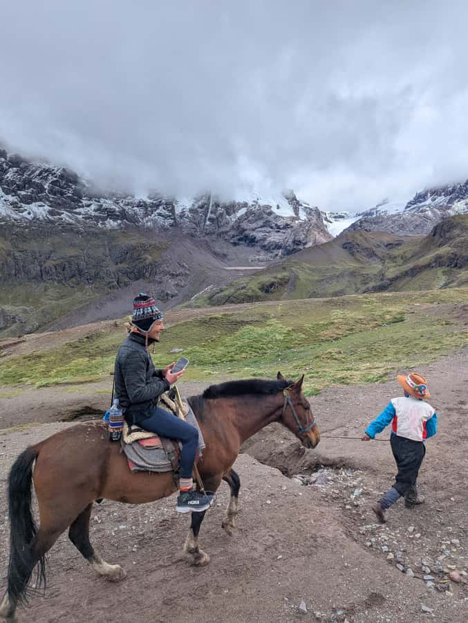 Horseback Riding at 7 lakes Ausangate Private |Optional Hike - Pacchanta at 4,100 m: breakfast at local homes before the climb