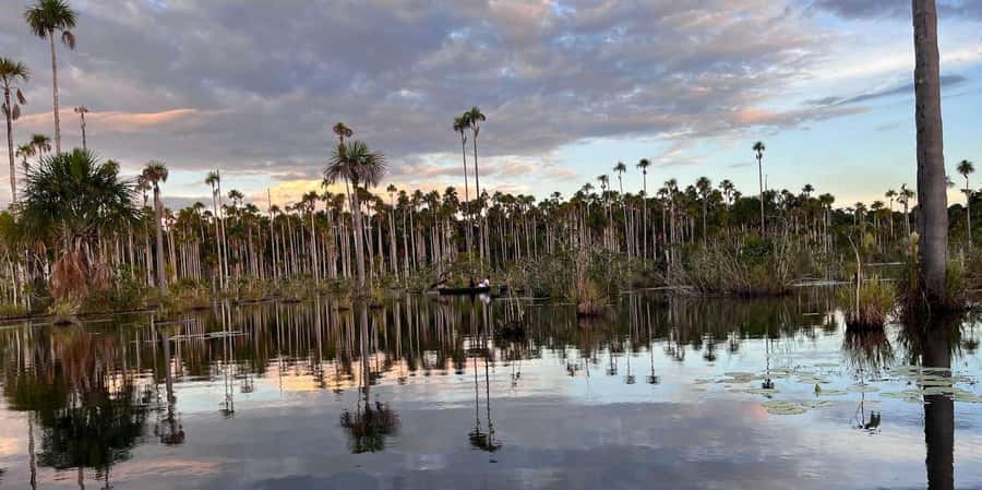 Lake Yacumama - Sunrise or Sunset - On the canoe: paddling a lagoon that used to be the river