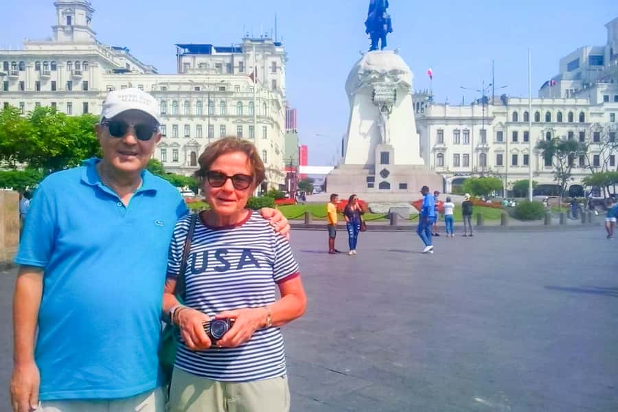 Lima: Historic Downtown, Miraflores & Catacombs Private Tour - Plaza San Martín and the colonial balcony photo sweep