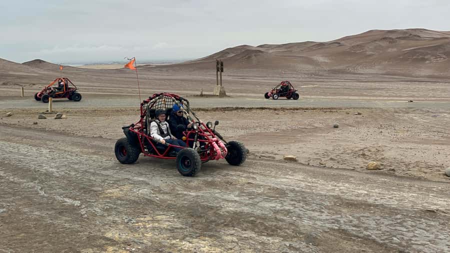 Mini Buggy GO KART in Paracas National Reserve - Yumaque Beach Stop, Calm Water Views With Desert Backdrop