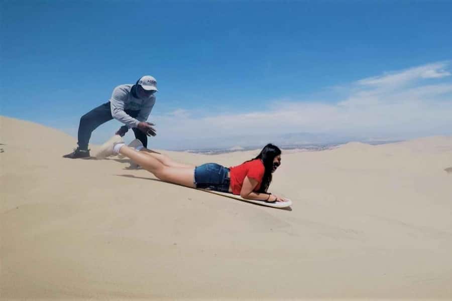 Nasca: Ocongalla Aqueduct Sandboarding in the Usaka desert - A fast, high-impact Nazca afternoon