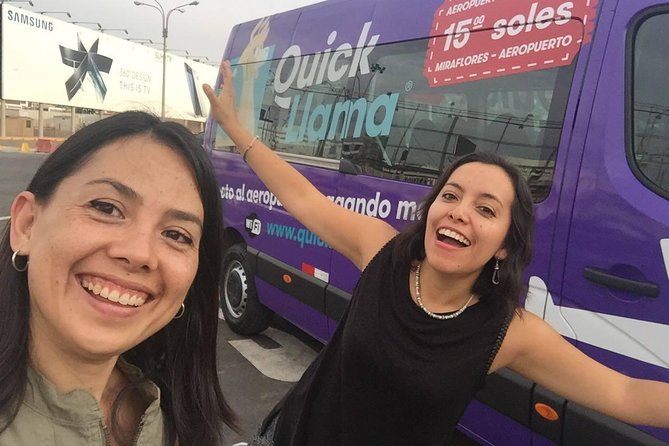 QuickLlama: Door-to-door transfer from Lima Airport to Miraflores - The van ride itself: A/C, WiFi, and how “tracked” feels in practice