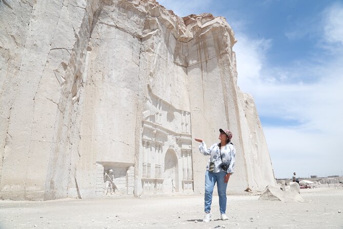Sillar Route in Arequipa and viewpoint of the Volcanoes - What to Bring: Sunscreen, Bug Repellent, Dust Protection, and Good Shoes
